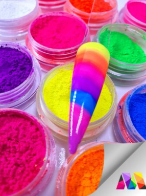 12 Color Fluorescent Nail Art Neon Pigment