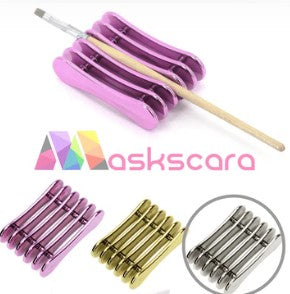 Metallic Silver Brush Rest