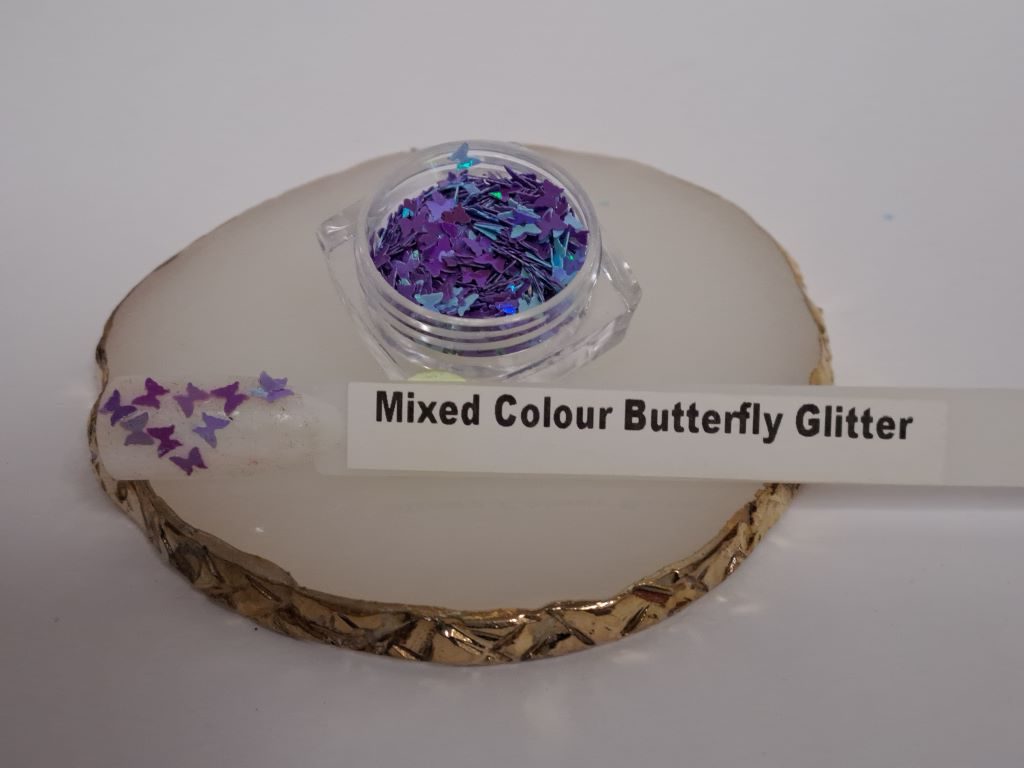 Butterfly Glitter Dark Blue Purple Mix