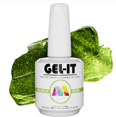 Cat's Eye Non Wipe Top Coat - Green