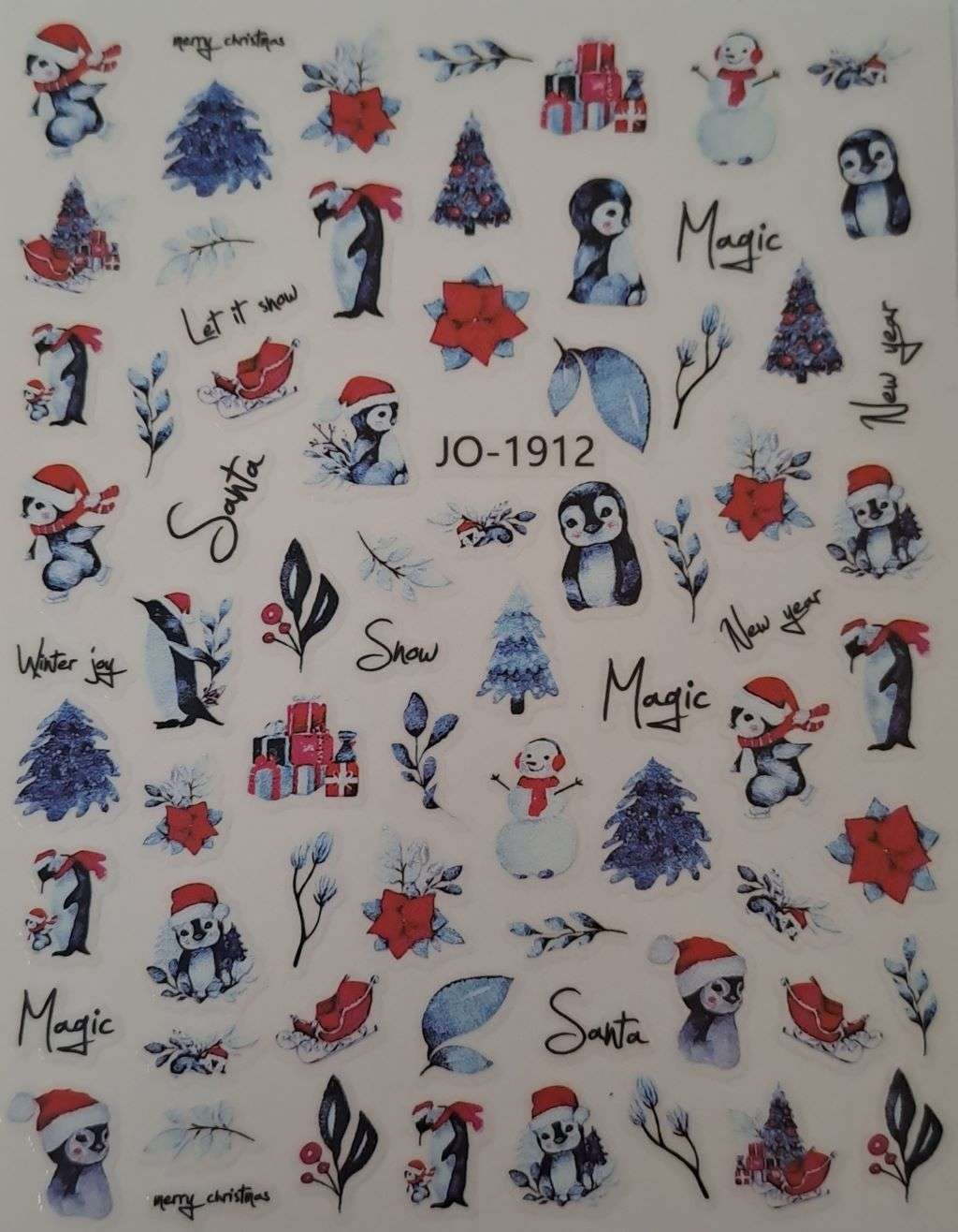 Christmas Nail Art Sticker JO-1912