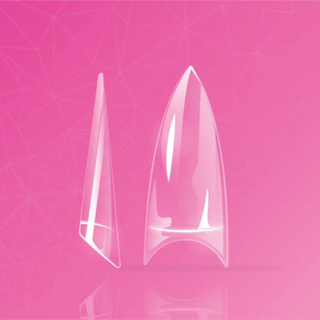 Clear Stiletto -Cut Out Tips