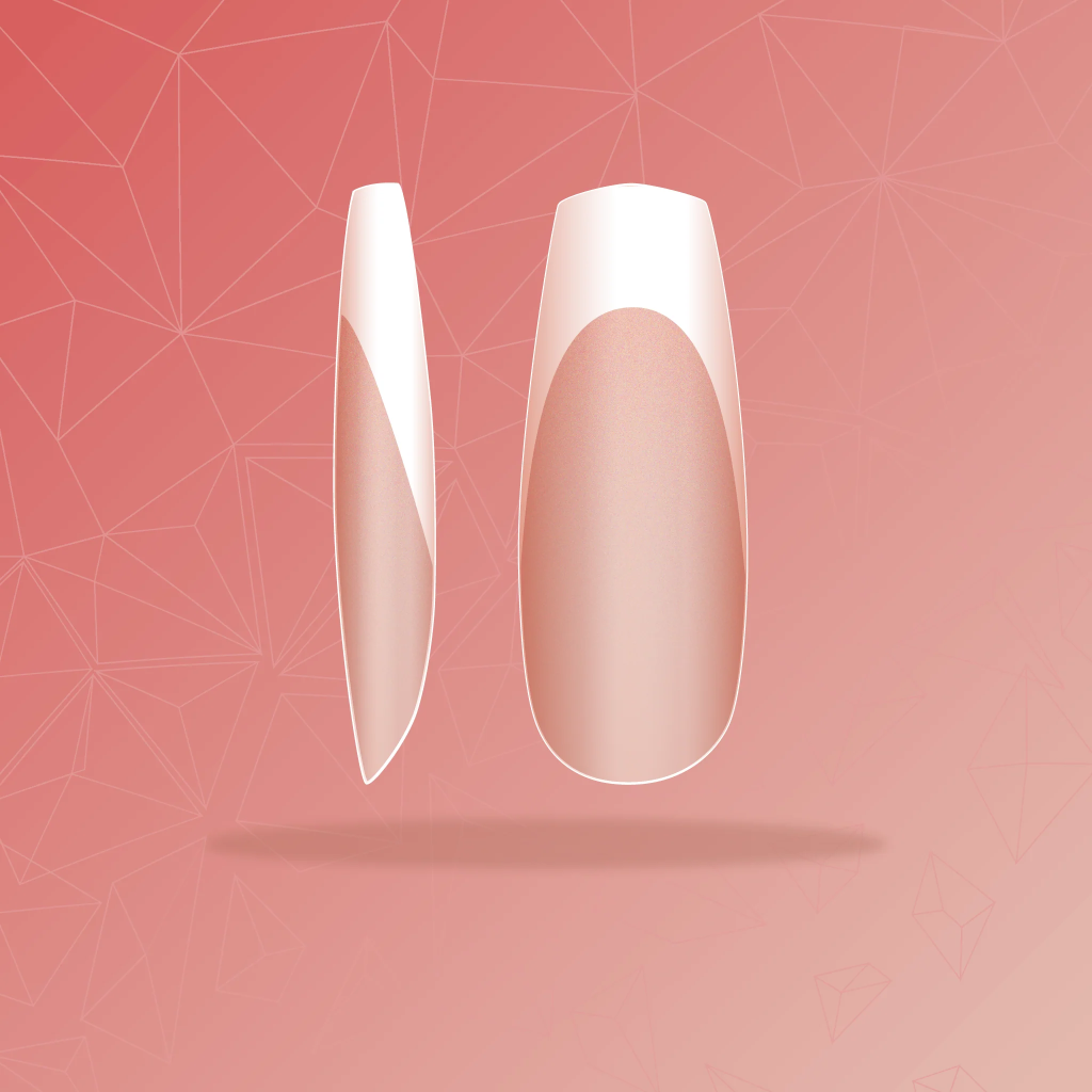 Coffin Nude -Full Cover French Tips 240's