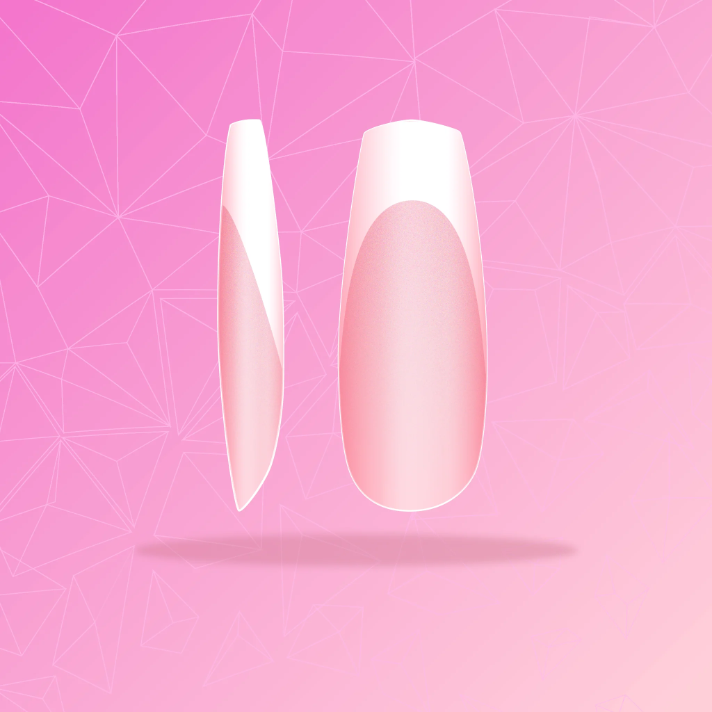 Coffin Pink -Full Cover French Tips 240's