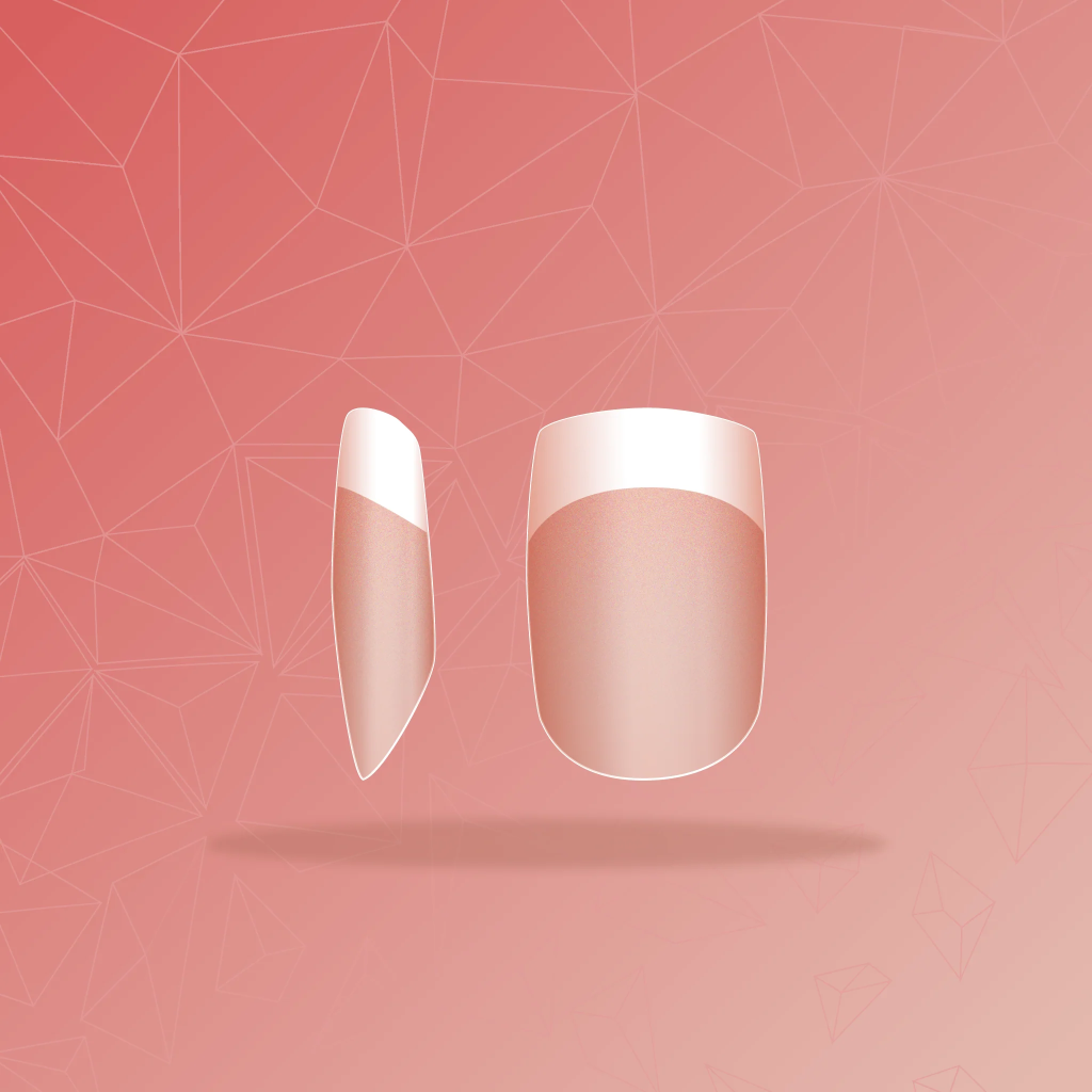 Short Square Nude -Full Cover French Tips 240's