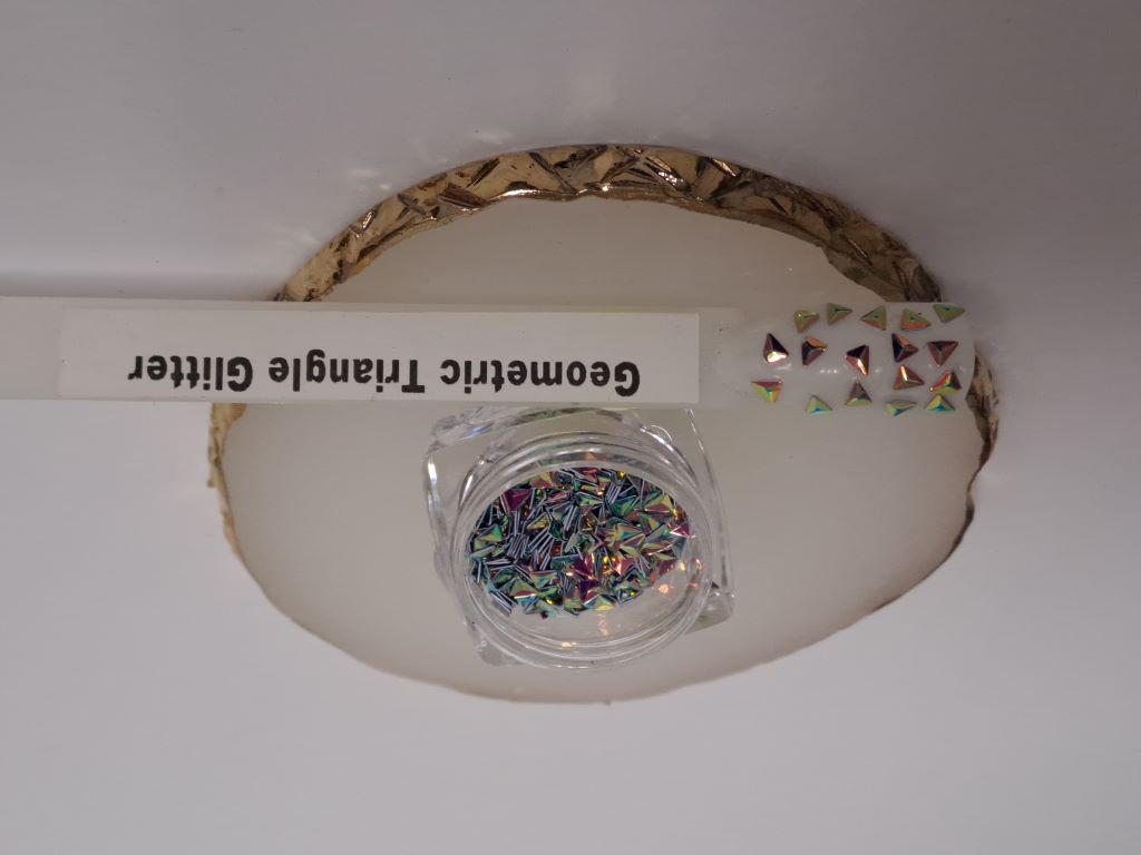 Geometric Triangle Glitter Rainbow Coulours