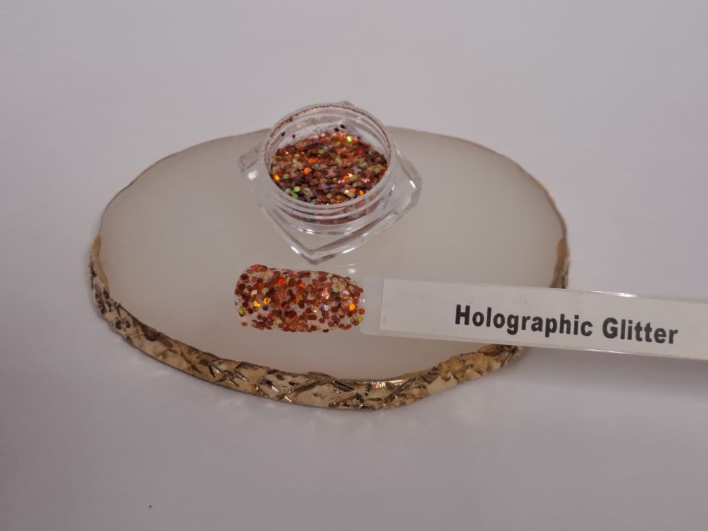 Holographic Glitter Burnt Gold