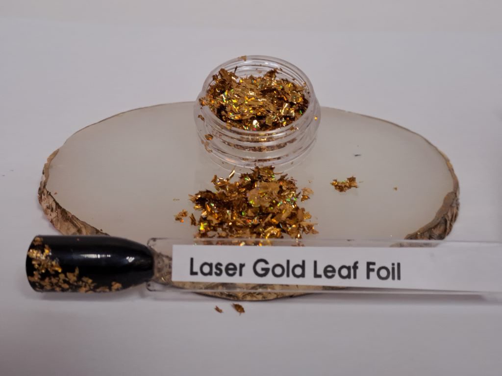 Nail Art Leaf Foil Laser Gold