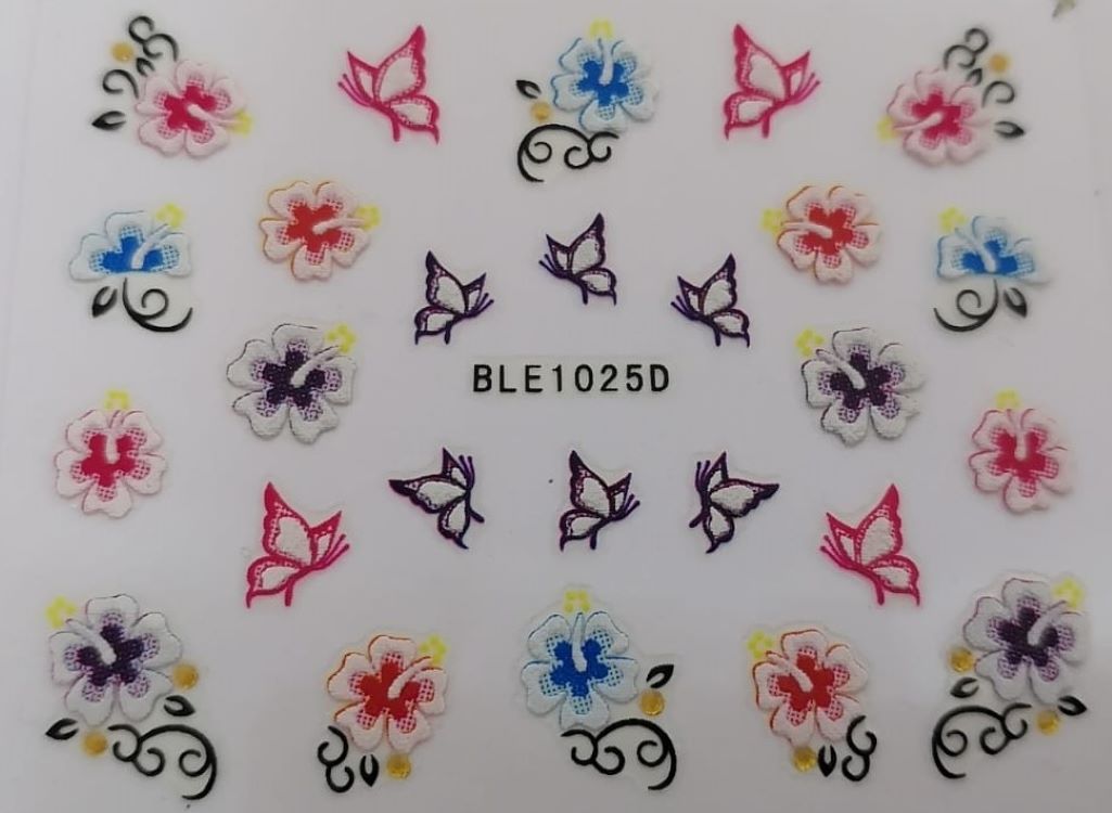 Nail Art Sticker world full of butterflies