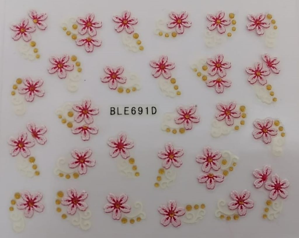 Nail Art Sticker pink flowers