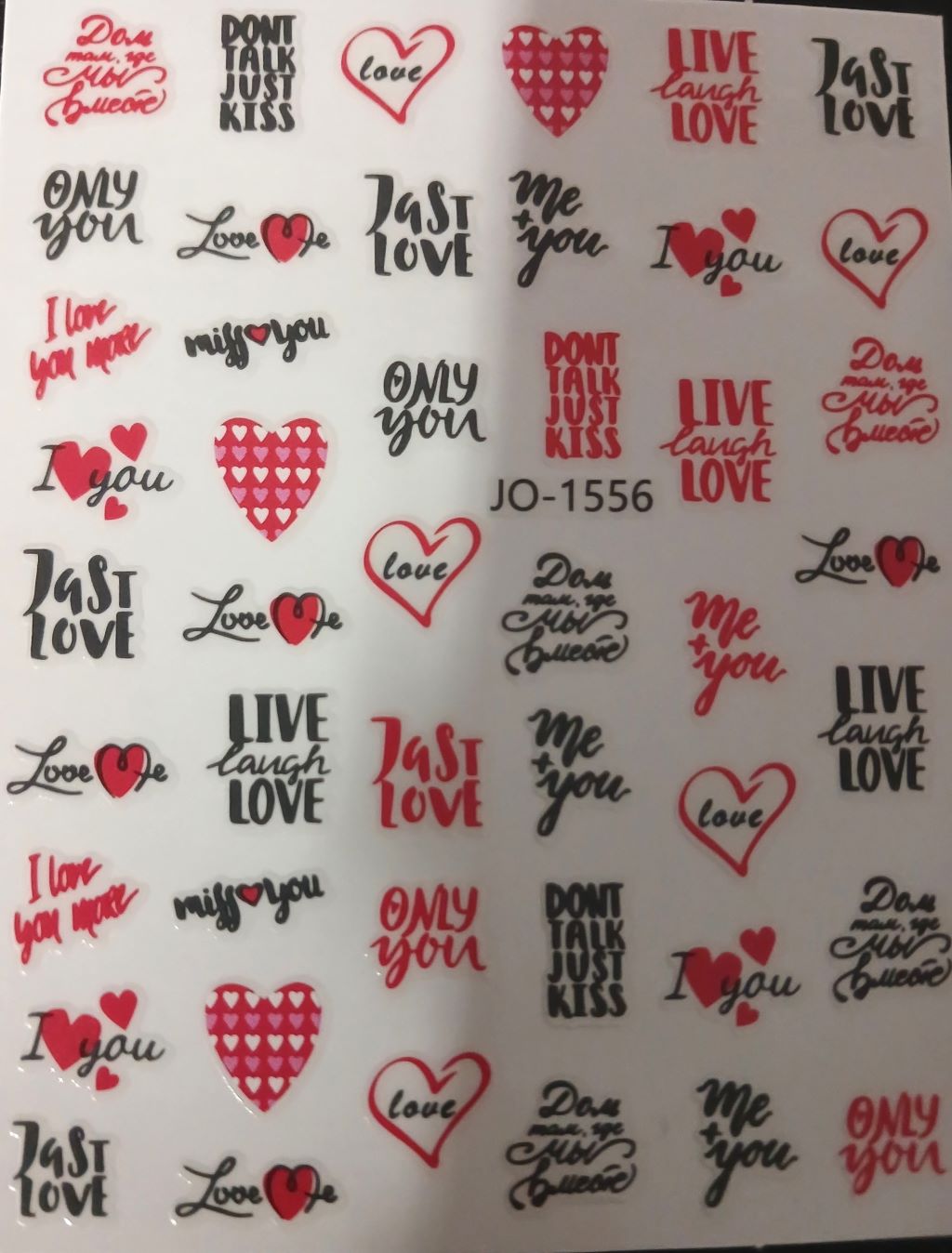 Valentine’s Nail Art Sticker JO-1556