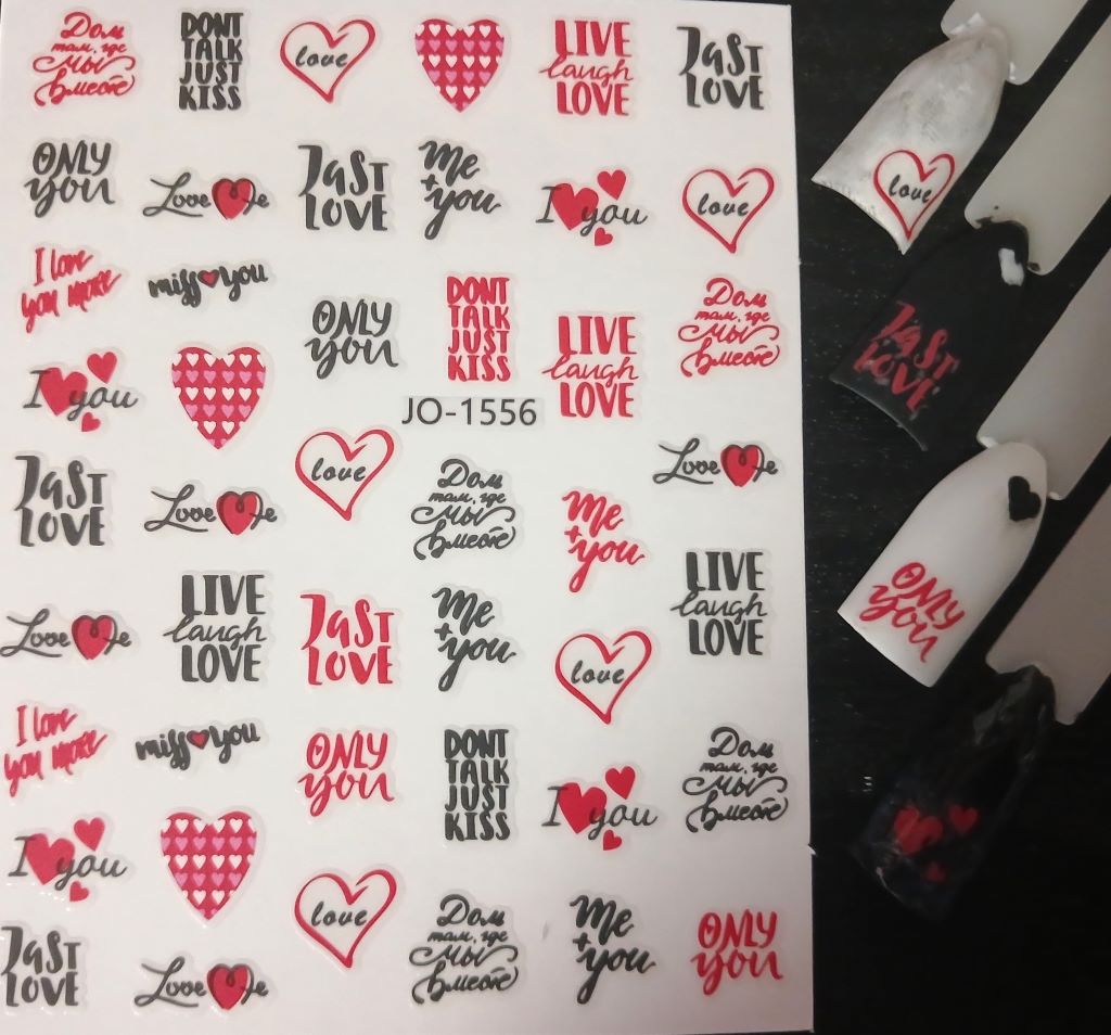 Valentine’s Nail Art Sticker JO-1556