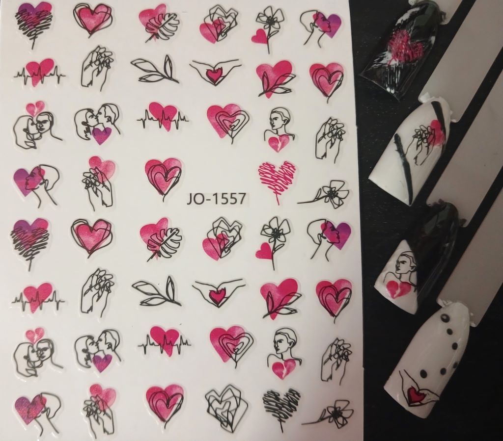 Valentine’s Nail Art Sticker JO-1557