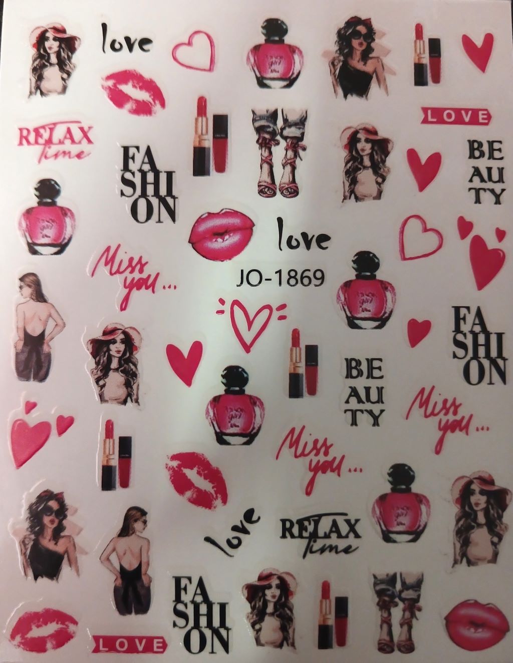 Valentine’s Nail Art Sticker JO-1869
