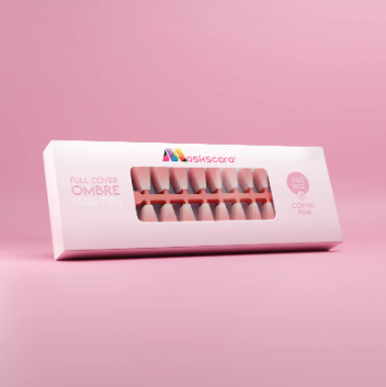 Full Cover Ombre Nail Tips - Coffin Pink