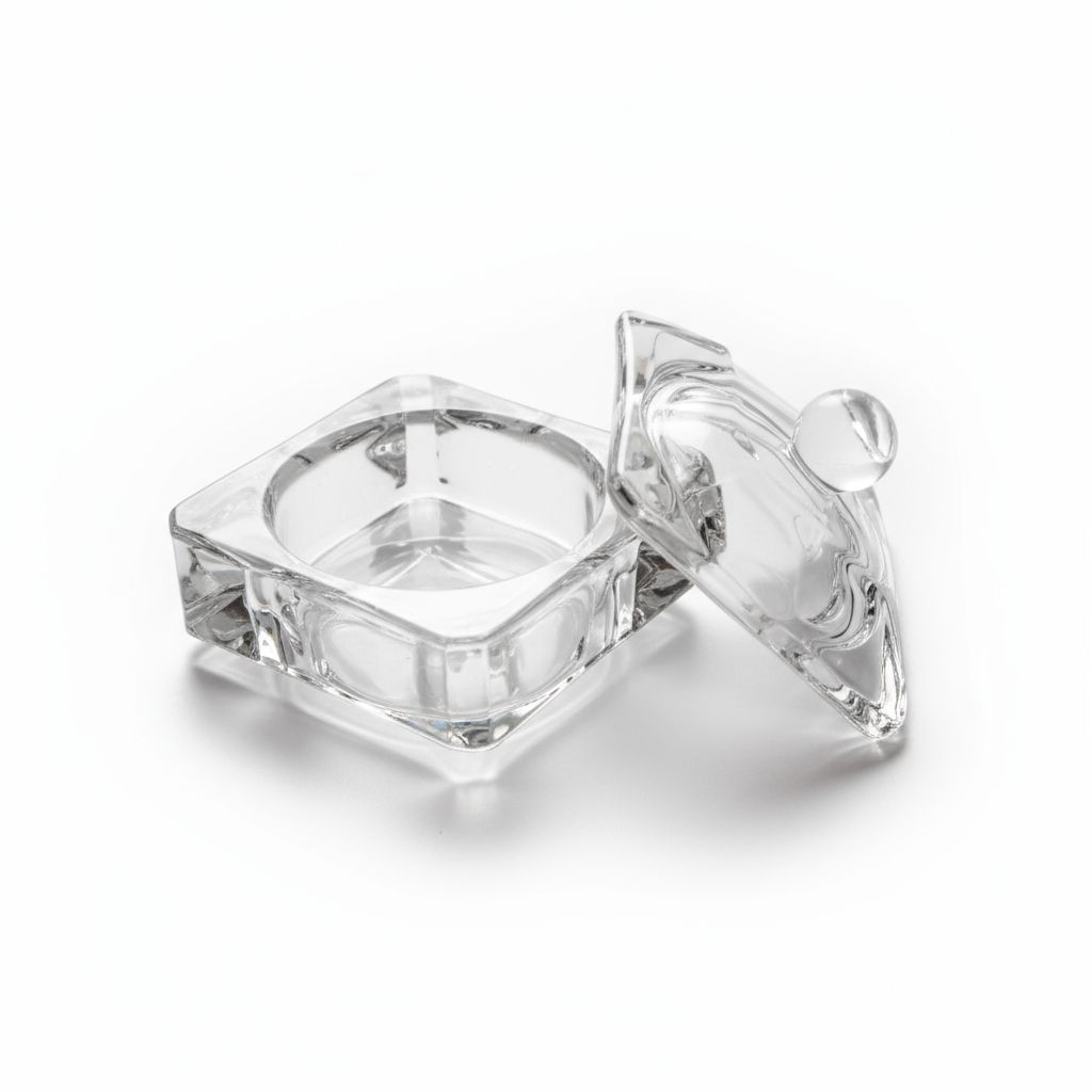 Square monomer glass with lid