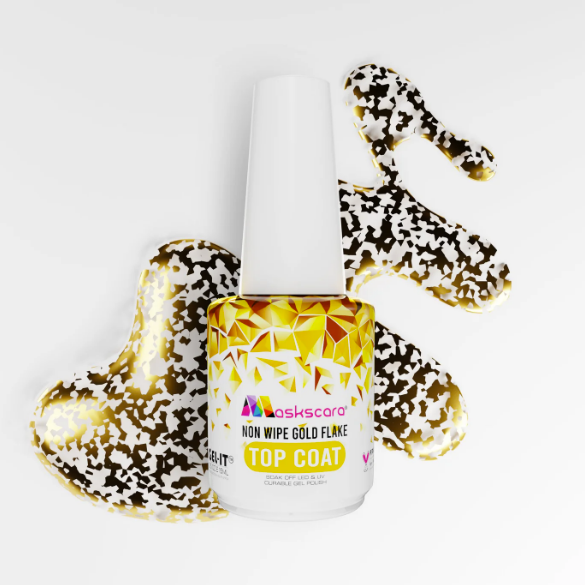 Non Wipe Top Coat - Gold Flake CLEARANCE SALE