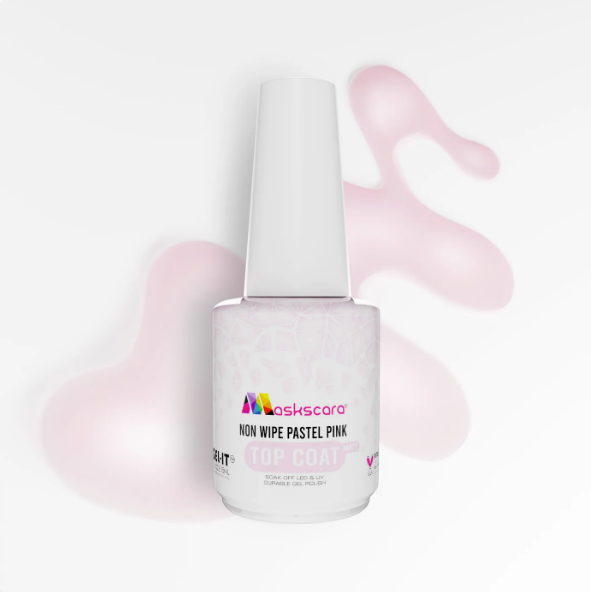 Non-Wipe Pastel Topcoat - Pink CLEARANCE SALE