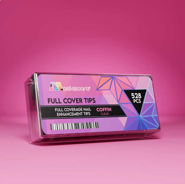 Full Cover Clear Coffin Long Tips CLEARANCE SALE