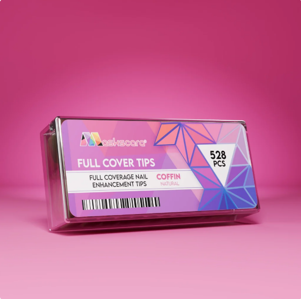 Full Cover Natural Coffin Long Tips CLEARANCE SALE