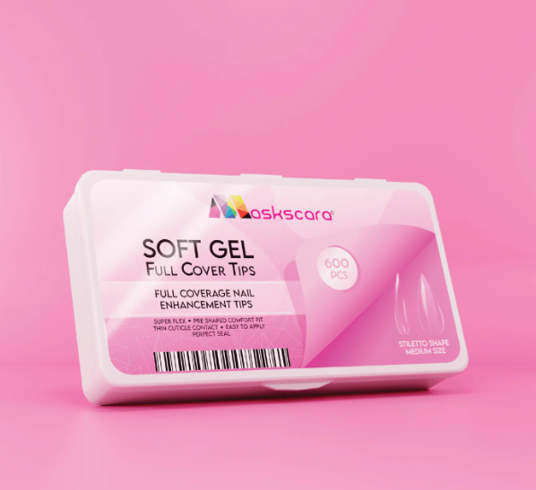 Soft Gel Tips - Full Cover (Stiletto Medium) CLEARANCE SALE