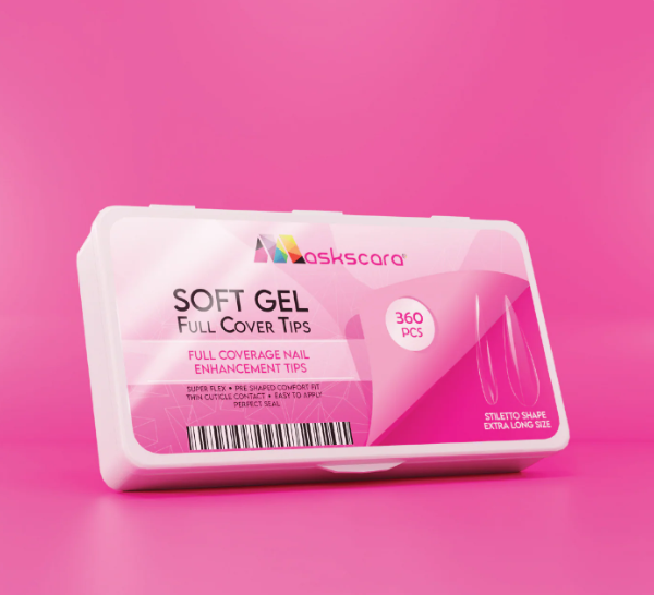 Soft Gel Tips - Full Cover (Stiletto Extra Long) CLEARANCE SALE