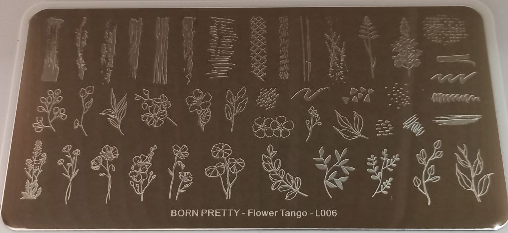 Stamping Plate Flower Tango L006