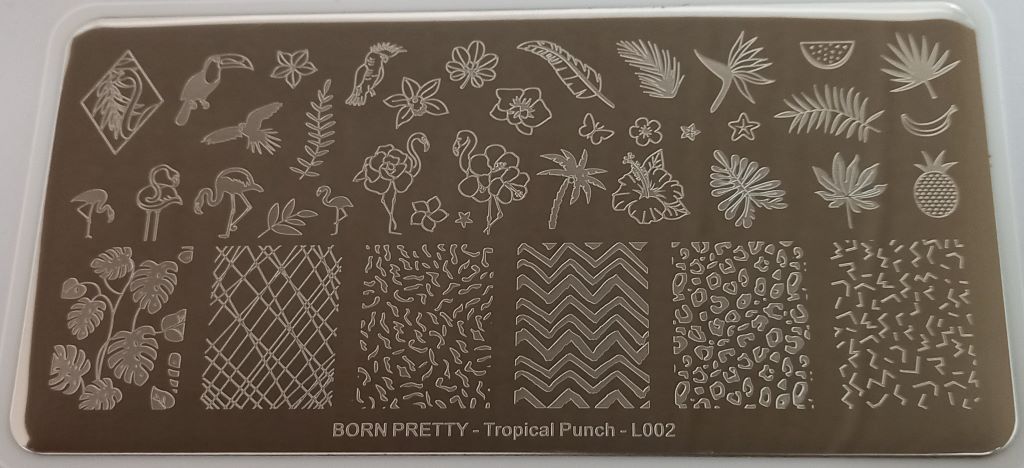 Stamping Plate Tropical Punch L002