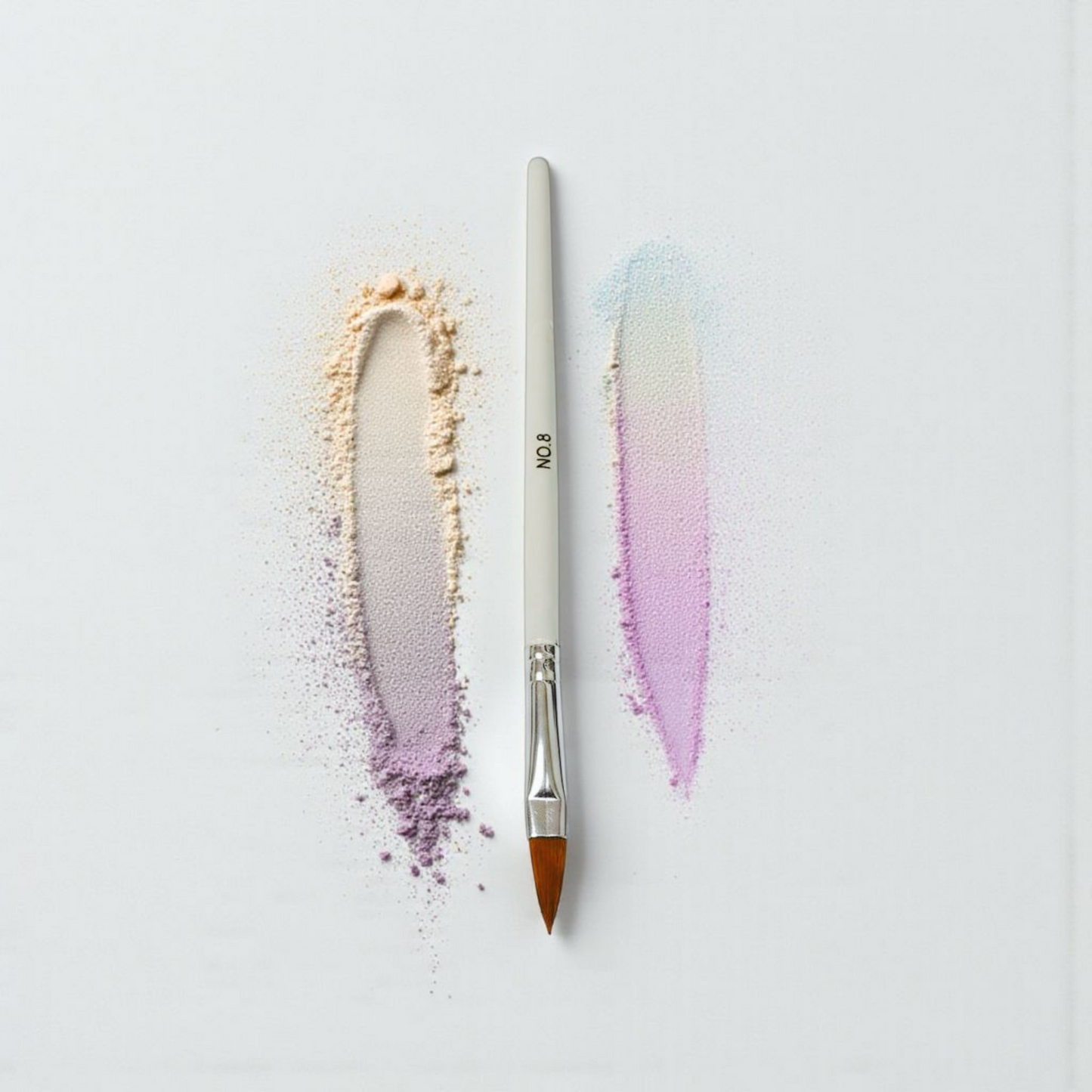 No.8 Acrylic Brush – Wooden Pearl Handle