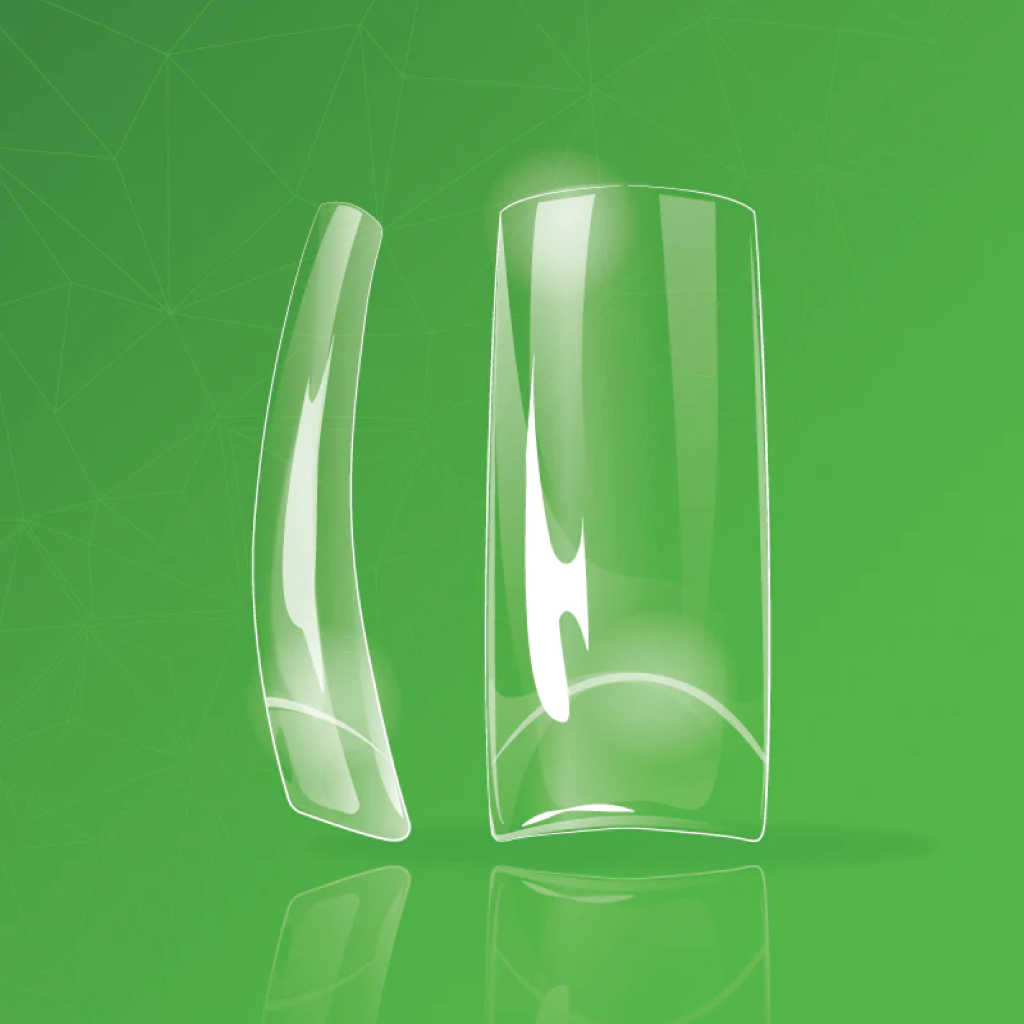 Square Clear -Half Moon Tips