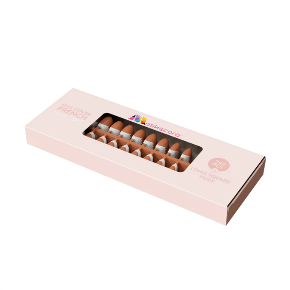 Long Square Nude  -Full Cover French Tips 240's