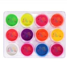 12 Color Fluorescent Nail Art Neon Pigment