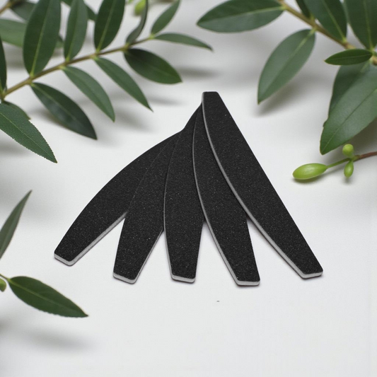 Boomerang Nail File 100/180 Black 5 Units