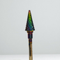 Multicolored pointed object on a white background