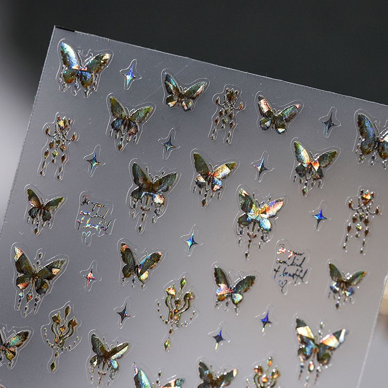 Holographic Butterflies Nail Art Sticker M-224