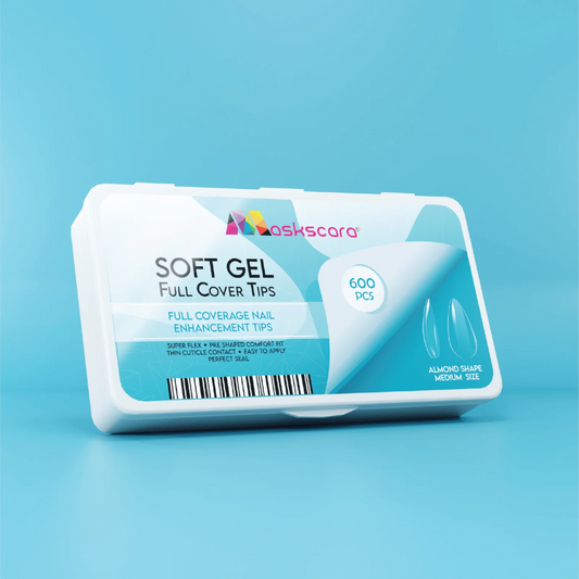 Almond Medium- Soft Gel Tips Full Cover