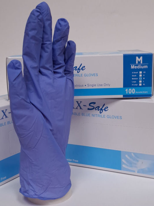 Nitrile Gloves Blue Medium 100’s