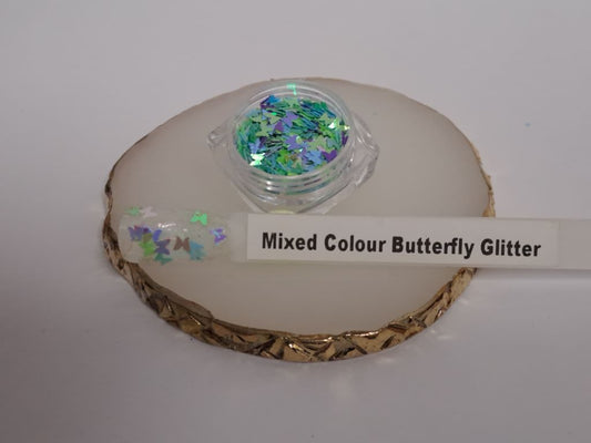 Butterfly Glitter Blue Green Purple