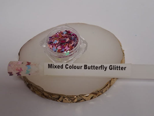 Butterflys Glitter Blue Pink Purple Mix