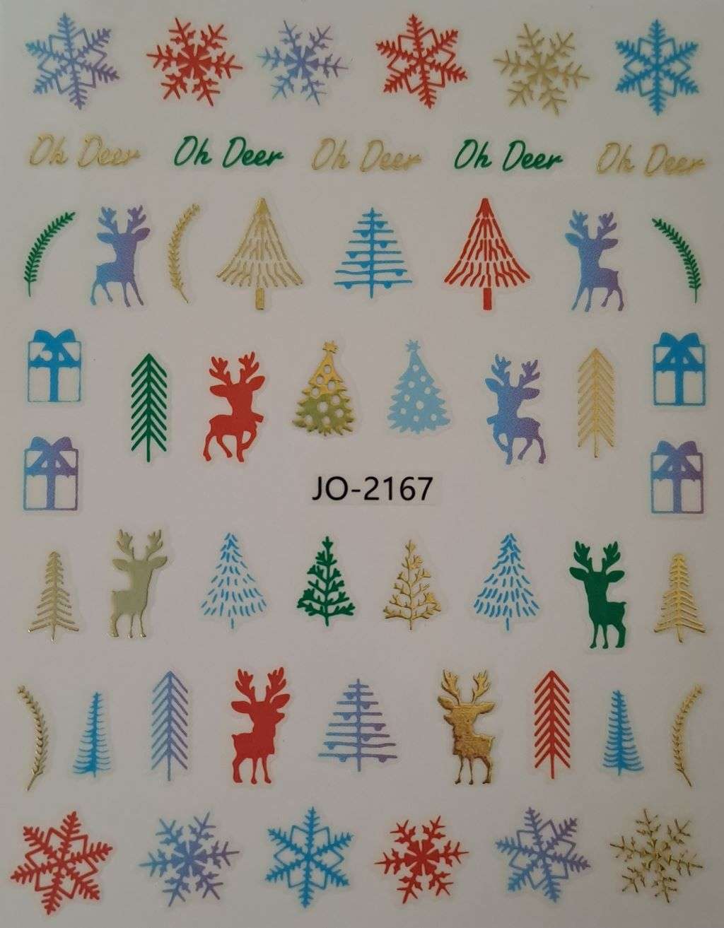 Christmas Nail Art Sticker JO-2167