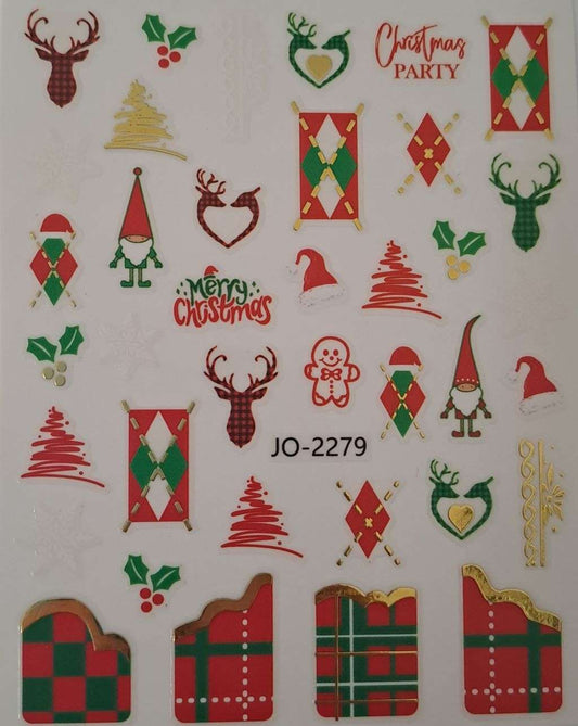 Christmas Nail Art Sticker JO-2279