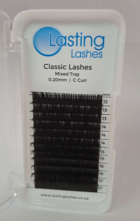 Lasting Lashes Classic Lashes C-Curl Mix Tray 12mm-17mm + 50ml Primer Promotion