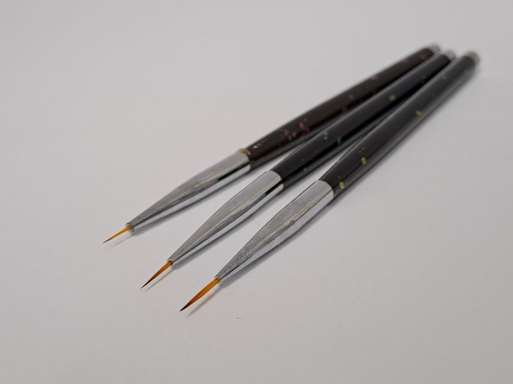 Colourful Dots on Black Line Brush