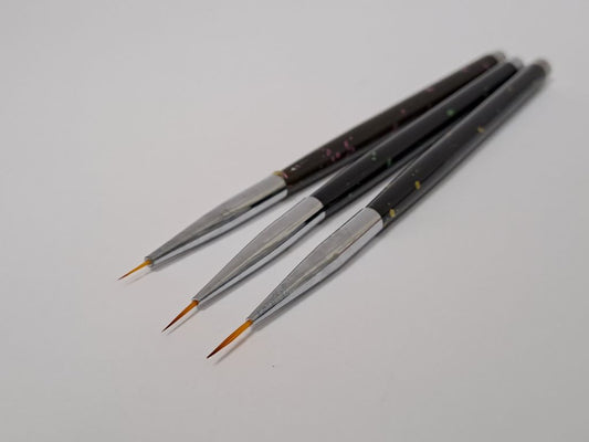 Colourful Dots on Black Line Brush