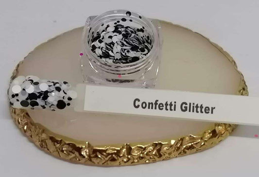 Confetti Glitter (Black,White)