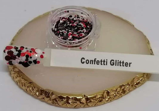 Confetti Glitter (Black,White,Red)