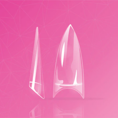 Clear Stiletto -Cut Out Tips