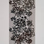 Foil Strip Black Line Flowers In Lace