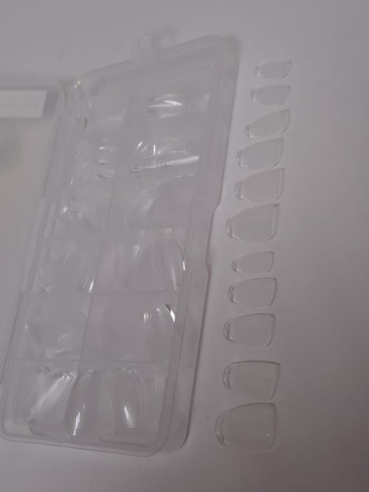 Full Cover Coffin Clear Short Tips 100’s
