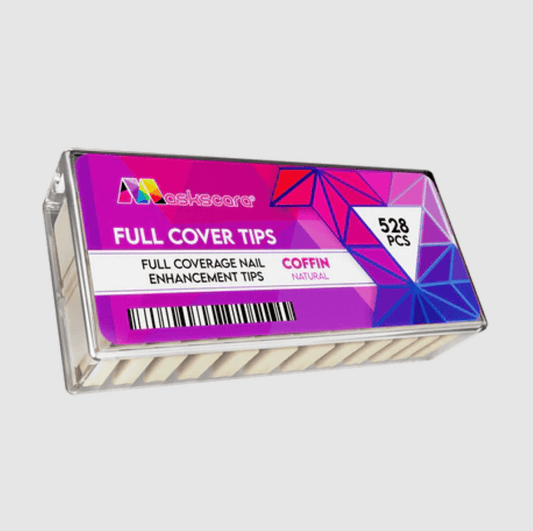 Coffin Full Cover Tips 504’s- Natural
